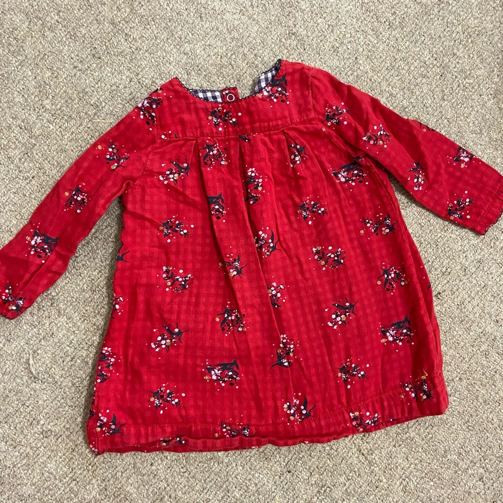 Petit bateau red dress